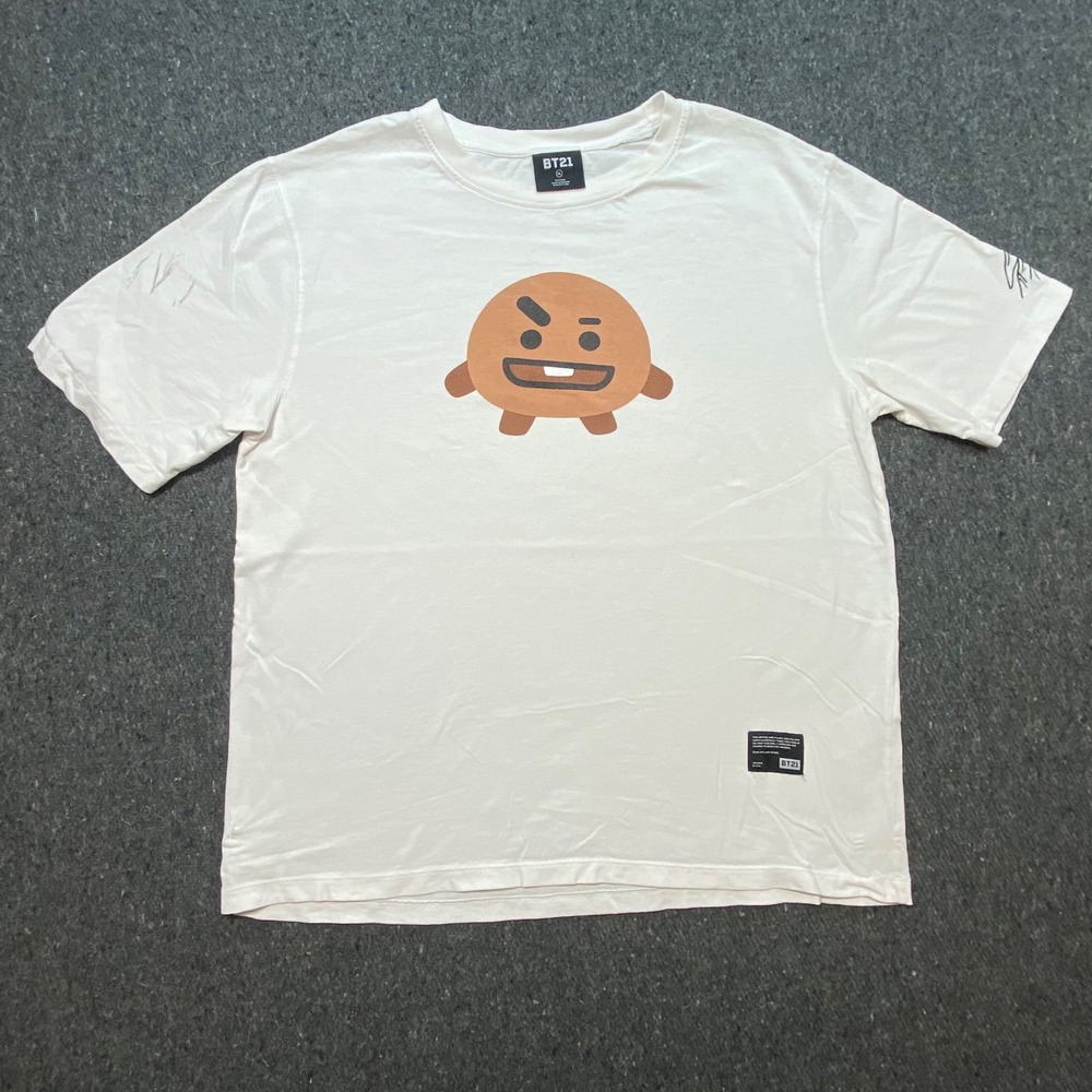 BT21 Shooky Graphic T Shirt XL Mens White Crewneck Line Friends BTS K-Pop Tee